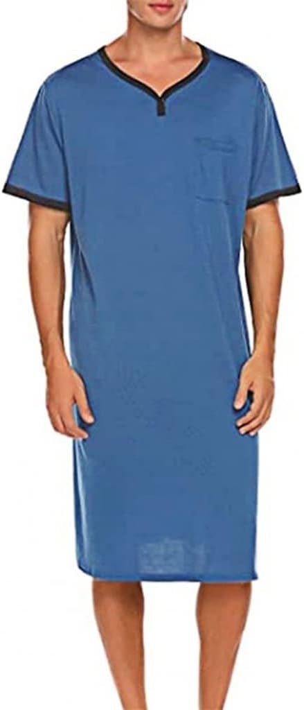 Bathrobe Men's Cotton Pajamas Breathable Comfortable Thin Loose Oversized Home Service Bathrobe