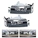 PIAOYUE- For 1988 1989 1990 1991 1992Toyota Corolla Sedan Halogen Headlight Headlamp Left+Right Side 1 Pair Black Housing Clear Lens w/Corner