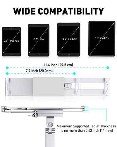 Abovetek Th-518B Anti Theft Locking Tablet Stand Holder Bundle With Th-258S Tablet Wall Mount - Fits 7 To 11 Inch Tablets Including Ipad, Galaxy Tab, Slate, Fire And More #TOP1