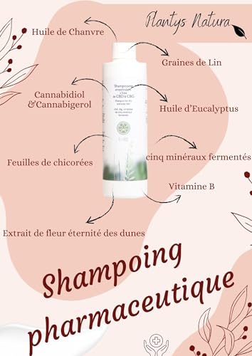 Shampoing antipelliculaire hydratant au CBD et chanvre pour cheveux secs 250ml
