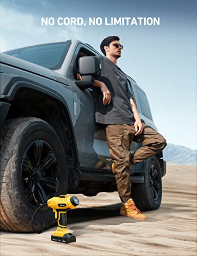 Astroai Cordless Tire Inflator Air Compressor 20V Rechargeable Battery Powered 160Psi Portable Handheld Air Pump With 12V Car Power Adapter Digital Pressure Gauge For Cars Motorcycles Acjy21Lidcye #TOP5