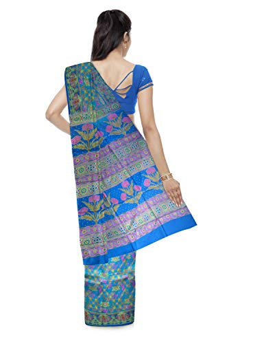 Khargram Block Khadi blue banarasi silk saree – image 2