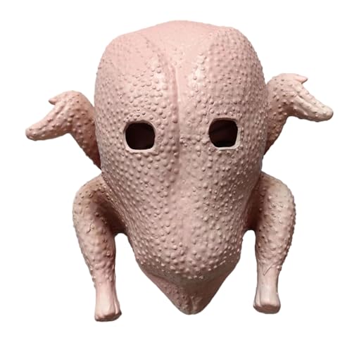 Disfraz de pavo, máscara de pollo de simulación de cabeza completa de látex, máscara de animal divertida, disfraces de Halloween para la fiesta de cosplay de carnaval de Acción de Gracias, máscaras p