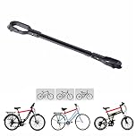 LKJYBG Ladies Cross Bar Converter, Bike Rack Adjustable Adapter Bar and Frame Cross-Bar Tube Top Adaptor, Bike Bicycle Frame Conversion Device Black