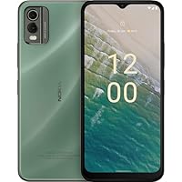 Nokia Smartphone C32 6,5" HD+ con 4 GB RAM/64 GB ROM, 50 MP/8 MP, 5000 mAh 3 giorni di durata della batteria, retro in vetro temperato, classificazione IP52, sensore di impronte digitali e sblocco