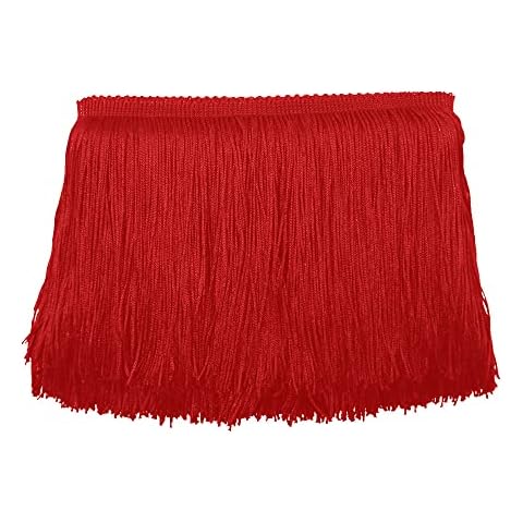 10 Yards Länge 15cm Breite Fransen Tanzfransen, Polyester Fransen Geschnitten Cover