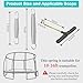 TCEIVYU 24 Pcs Replacement Trampoline Springs - 7in Heavy Duty Trampoline Replacement Springs with 2 T-Hooks, Galvanized Steel Universal Springs Replacement