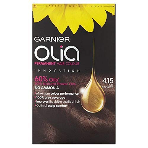 Garnier Garnier Olia 4.15 Iced Chocolate: 100% Grey Coverage, No Ammonia, For Luminous Hair Color – Image 2