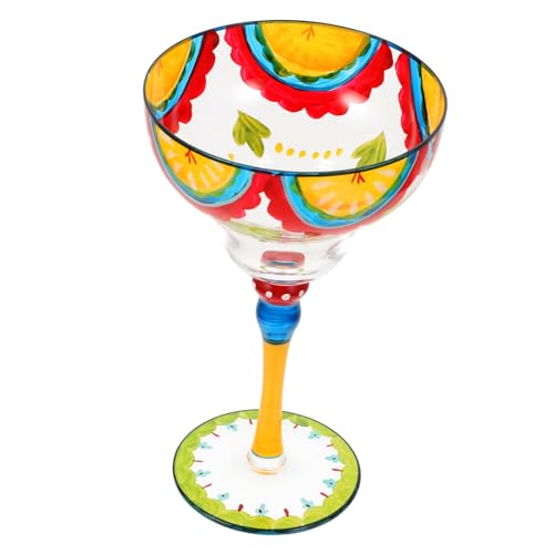 Alipis Verre à Margarita Décoratif Verre Peint pour Cocktails Vins Desserts Élégance pour Table de Cuisine