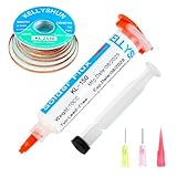 KELLYSHUN KL-150 Flussmittel Löten,10ML No-Clean Bleifreies Kolophonium Flussmittel(1 Stück)2.5MM/3M Entlötlitze(1 Stück) Geeignet Für Handy-Lötungen,BGA,Haushaltsgerätereparaturen