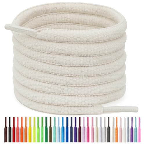 Image of Handshop 1 /4 inch Oval Athletic Shoelaces 24 inch-72 inch in 22 Colors Half Round Shoe Laces