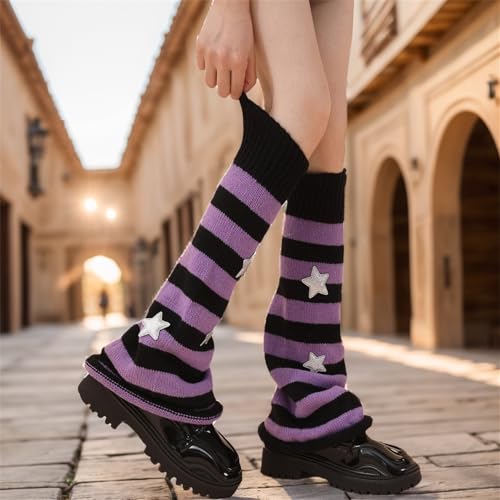 Image of Goth Leg Warmers Women Cute Y2k Harajuku Punk Rave Emo Grunge Winter