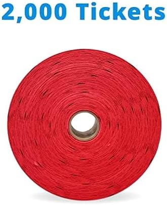 Miniatura 2 de INDIANA TICKET CO. 2,000 boletos Red Star, rollo individual - Selección de 4 colores - Recompensas de aula, eventos, recaudación de fondos, entrada