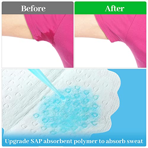 50 Pack Large Underarm Sweat Pads for Women Armpits Adhesive Disposable Dress Guards Non Visible Secret Sweat Block Comfortable Unflavored Non Sweat Armpit Protection for Sweating, 4.92 x 4.53 Inches