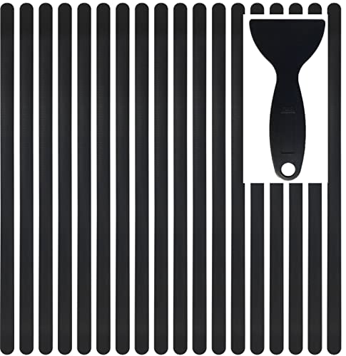 cocofy Fita antiderrapante para escadas, preto, XXL (75 x 3 cm), fitas antiderrapantes para escadas, fita antiderrapante escadas interior, 18 unidades