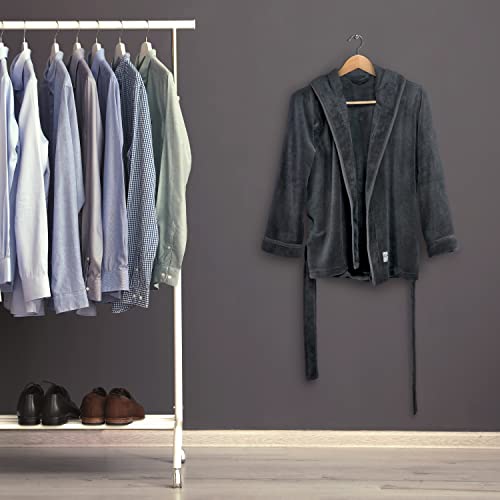 The Sweaterobe Robe with Hood - Soft Polar Fleece, Comfy Short Length Smoking Jacket4