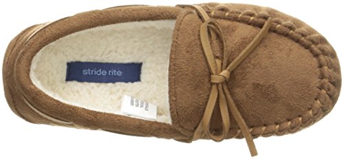 Pantufas mocassim para meninos Stride Rite, Alex - Brown, 13 Little Kid