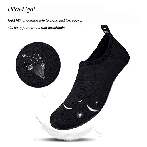 Image of WateLves Water Shoes for Womens Mens Barefoot Quick-Dry Aqua Socks for Beach Swim Surf Yoga Exercise New Translucent Color Soles