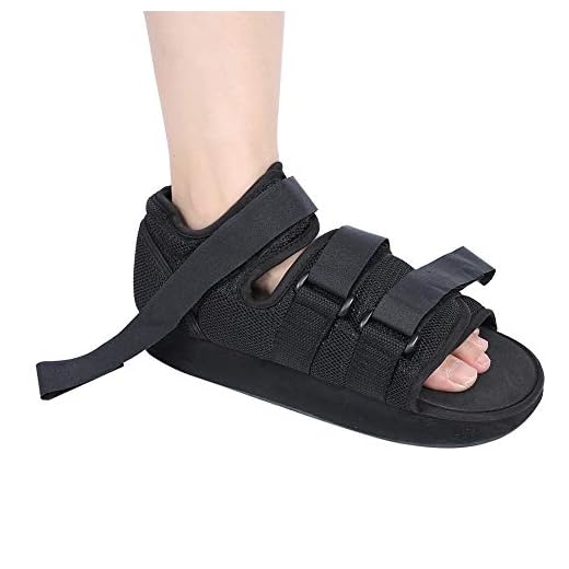 Zapatos de Recuperación Postoperatoria, 1 Pieza de Bota de Recuperación para Pie Roto, Bota de Yeso con Correas Ajustables, Soporte Ortopédico para Fracturas, Zapatos para Juanetes (Negro)