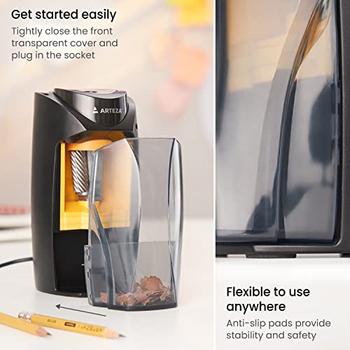 Arteza Electric Pencil Sharpener, Black, Fits 7–11-Mm Pencils, Auto-Stop, Office Supplies For Teachers, Students, Classrooms, And Art Studios #TOP3