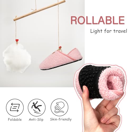 Image of ATHMILE House Slippers for Women Men Indoor Barefoot House Shoes Soft Socks | Furry Slip on Cozy Comfy Flexible Machine Washable Home Bedroom Travel Hospital Yoga Gifts for Mom Grandma