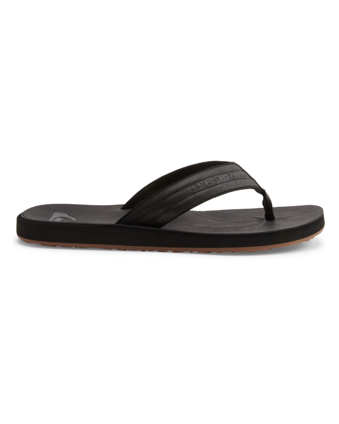 Męskie japonki Quiksilver Carver Nubuk dla mężczyzn, Czarne (Solid Black Sbkm)