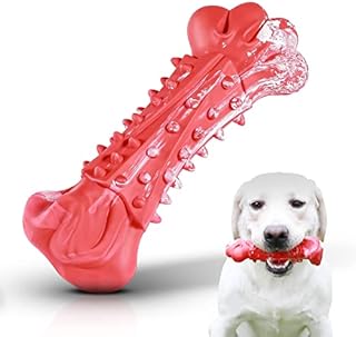 Dog Chew Toys, Dog Toys for Aggressive Chewers Large Breed, Multifunctional Teeth Cleaning and Gum Massage, Tough Dog Toys with Natural Rubber for Large and Medium Small Dog (Beef)
