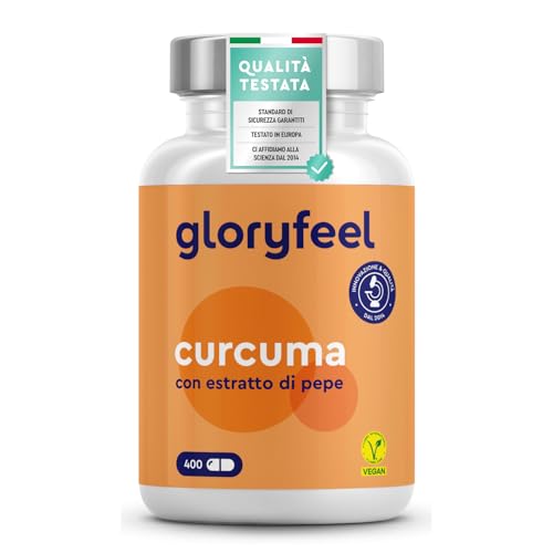Curcuma e Piperina Plus, 400 Capsule