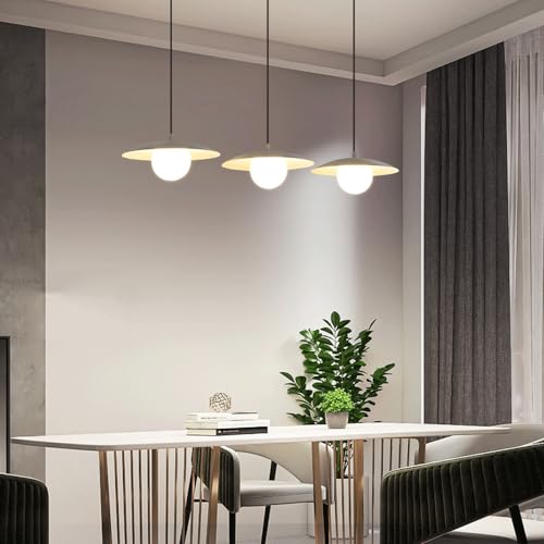 Suspension luminaire blanche pour salle à manger et îlot de cuisine