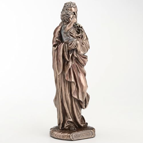 Figura Religiosa San José con Niño Jesús 6.25 pulg miniatura 5