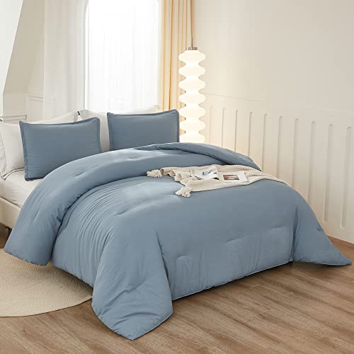 image for Litanika Oversized King Comforter Set Grayish Blue Super King Plus Siz