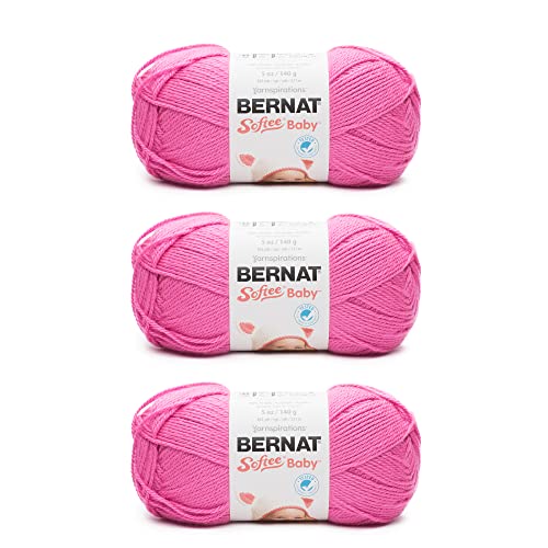 Image of Bernat Softee Baby Petunia Yarn - 3 Pack of 141g /5oz - Acrylic - 3 DK (Light) - 362 Yards - Knitting /Crochet