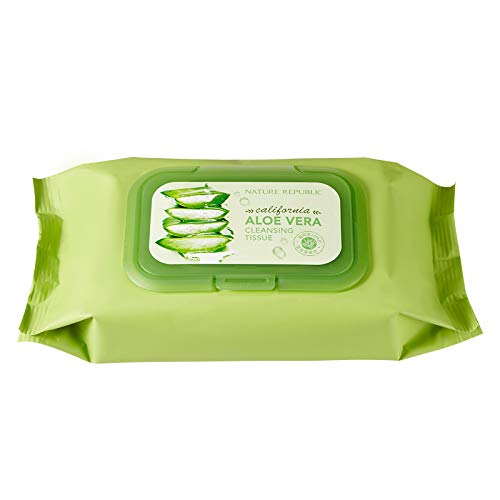 Nature Republic California Aloe Vera Cleansing Tissue 1 Pack (80 Sheets) #TOP24