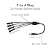 GINTOOYUN DC Power Y Splitter Cable。1 Male to 4 Female DC5.5mm X 2.1mm Splitter Cable Adapter for CCTV Surveillance Cameras, Routers,DVR,and LED(1 to 4 Way)