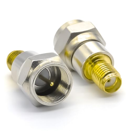 Conector coaxial SMA hembra a Tipo F macho, pack x2 miniatura 6