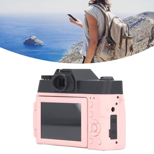 Fotocamera Digitale 4K per Fotografia 4K con Messa a Fuoco Automatica Schermo Ribaltabile da a 180° Zoom 16X per Vlogging 1 3 pollici