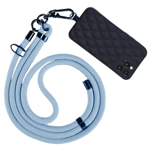 Soporte para teléfono, correa de nailon antirrobo, correa cruzada con parche, correa de nailon ajustable para el cuello compatible con la mayoría de teléfonos inteligentes, , Refer to description