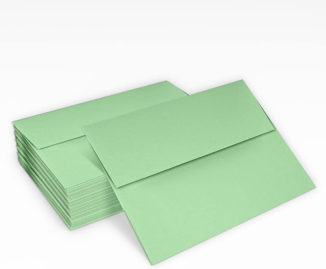 LUXPaper A2 Invitation Envelopes | 4 3/8" x 5 3/4" | Pastel Green | 60lb. Text | 500 Qty