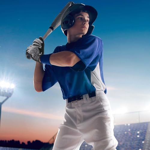 Image of HANDLANDY Baseball Batting Gloves for Adult Youth, Grip Breathable Softball Batting Gloves Fit Men Kids Boys Girls (Black-Adult, Adult Small)