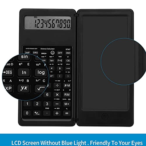 Calculadora científica de 10 dígitos con tableta de escritura LCD blanca para estudiantes 6