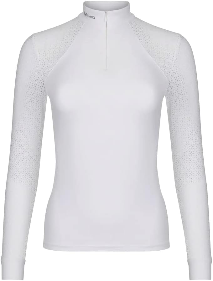 Women’s Equestrian Show Shirt - Long Sleeve Horse Show Competition Top - Athletic Shirts & Horseback Riding Apparel