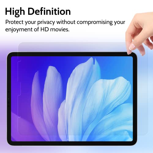 Peslv Privacy Screen Protector for iPad Air 5th/4th Gen & iPad Pro 11 (2018/2020/2021/2022), Anti Glare Blue Light Spy Filter Private Cover, High Sensitive Bubble-Free Black Security Screen