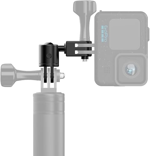 Miniatura 2 de Soporte de cámara de aluminio con rotación de 360 grados, adaptador de soporte de metal compatible con GoPro Hero 13121110987, DJI Action 65 Pro43,