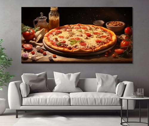 Tableau pizza imprimé sur toile 60x120cm pour réveiller la déco de votre cuisine