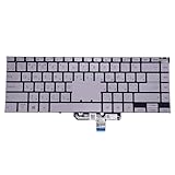 US UI Russian Laptop Backlit Keyboard Backlight English for ASUS for Zenbook 14X for OLED UX5400EG UX5401 EAJ UX5401E UX5401ZA 4603US00 Replacement Parts(UA RU Light Purple)