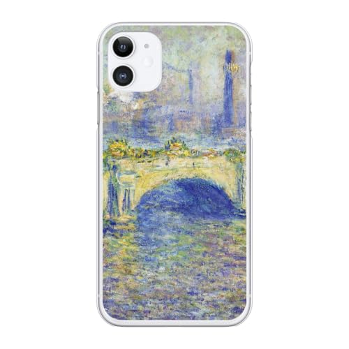 ブレインズ iPhone 17 Pro 対応 ハード ケース カバー モネ ウォータールー橋 クロード 絵画 名画 西洋画 名作 画家 風景 景色 風景画 ユニーク おしゃれ 個性的 iphone17プロ スマホケース アイフォン アイホン 国産 プラスチ