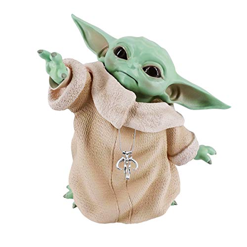 Baby Yoda Toy Collection,Baby Yoda Doll Figure Replica Decorations & Yoda Necklace