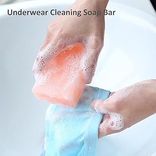 BEE & FLOWER Fan Underwear Cleaning Soap Bar Underwear Laundry Bar Soap for Clothes, Bars, Panties, Lingerie Washing by Hand (6.3 Oz x 4)