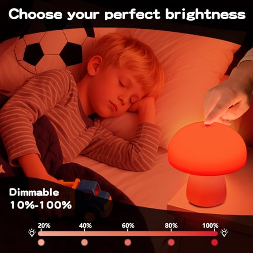 Image of Red Light Therapy Lamp, Dimmable Red Night Light for Bedroom Sleep
