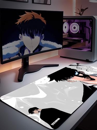 Image of Solo Leveling Sung Jin-woo Anime Mouse Pad for Laptop Desktop PC Gaming Desk Mat Rubber Base Desk Pad